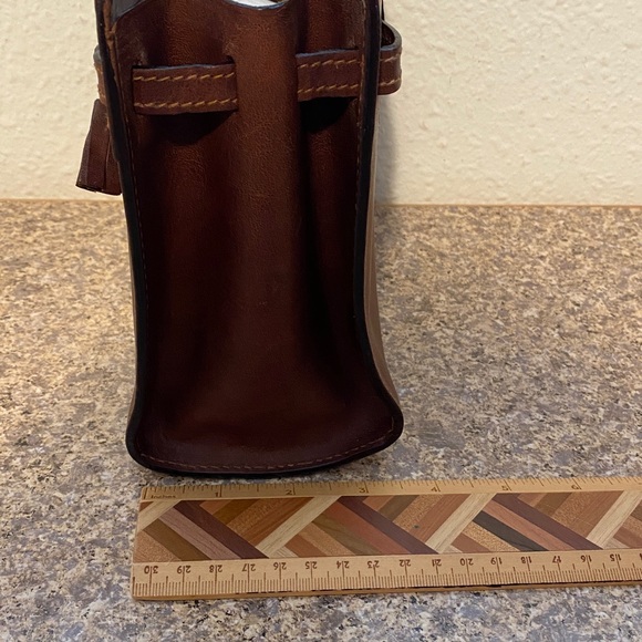 Dooney & Bourke Brown Leather Alto Mini Tassel Satchel Made in Italy🇮🇹 pre-owned - Picture 4 of 9